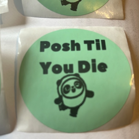 2” Posh Til You D:e Stickers (50) Total Hand Crafted NIP - Picture 1 of 4